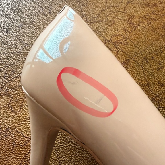 Nine West Glossy Nude Heels - Picture 7 of 13